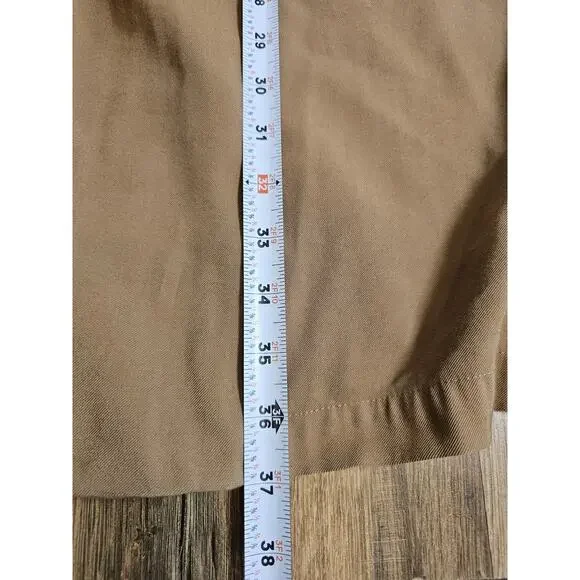 Elodie Drape Collar Long Duster Women's Size XS Brown Rayon - Picture 9 of 9